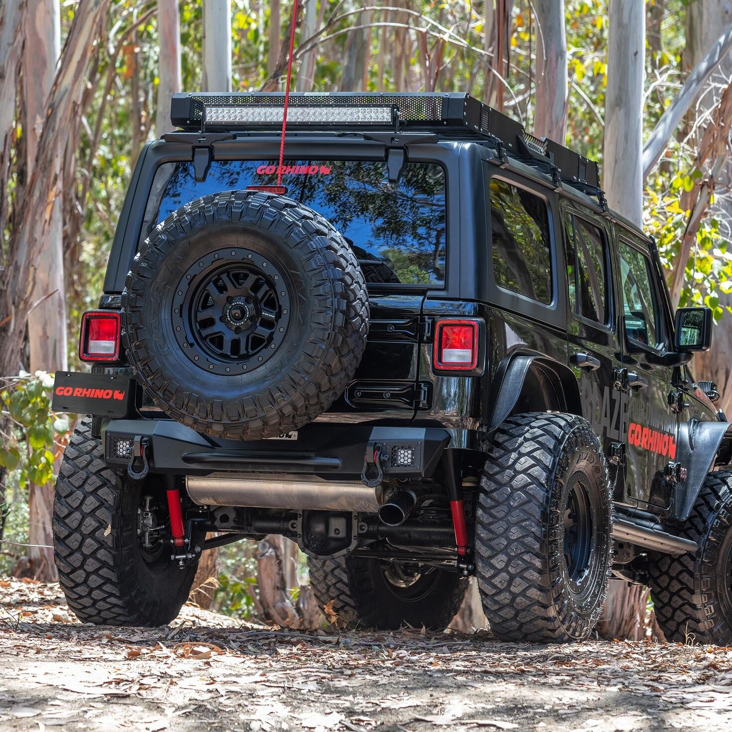 XE Hard Top Light Mount Single Cube 3 Inch x 3 Inch dual cube Textured Black 2018-2026 Jeep Wrangler JL 2020-2025 Jeep Gladiator Go Rhino