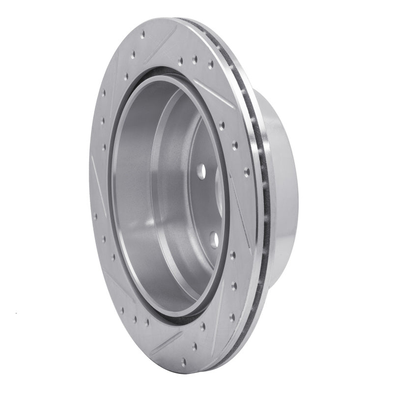R1 99-07 Chevrolet ASTRO Rear Right Drilled & Slotted Silver Brake Rotor