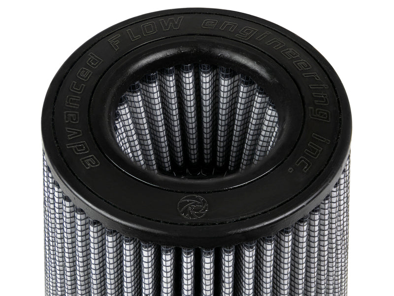 AFE Magnum FORCE inverted air filter with a 4-inch front, 6-inch back, and 4.5-inch top, designed for improved airflow.