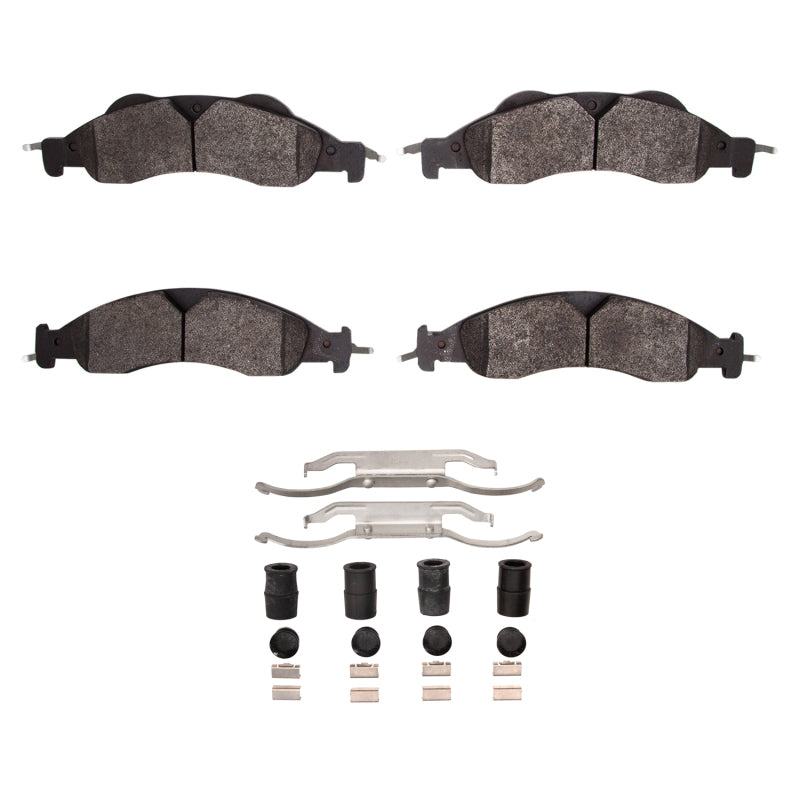 R1 07-09 Ford Expedition Front Semi Met Pads & Hardware Kit