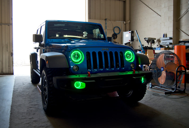 Oracle Jeep Wrangler JK 07-17 LED Waterproof Halo Kit - ColorSHIFT w/ 2.0 Controller
