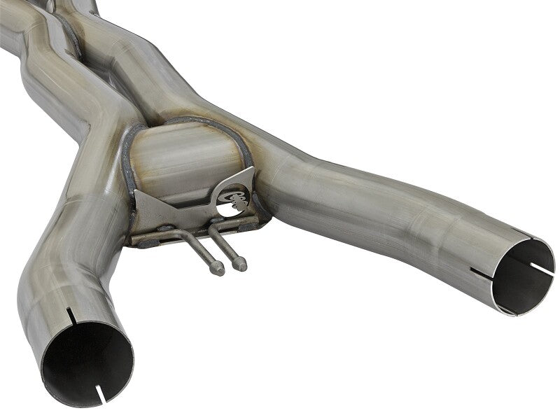 afe MACH Force-Xp X-Pipe for Chevrolet Corvette C7 and Z06 2014-2019, designed for V8 6.2L engines, showcasing stainless steel construction.