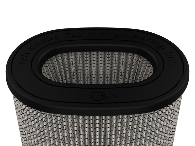 Afe Momentum replacement air filter featuring a durable design with specific dimensions for optimal airflow and filtration.