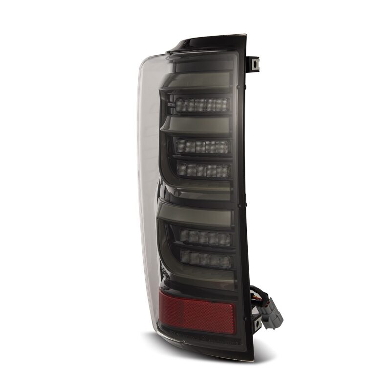 AlphaRex LUXX-Series LED tail light for 2007-2013 Toyota Tundra in alpha-black finish, featuring modern design and enhanced visibility.
