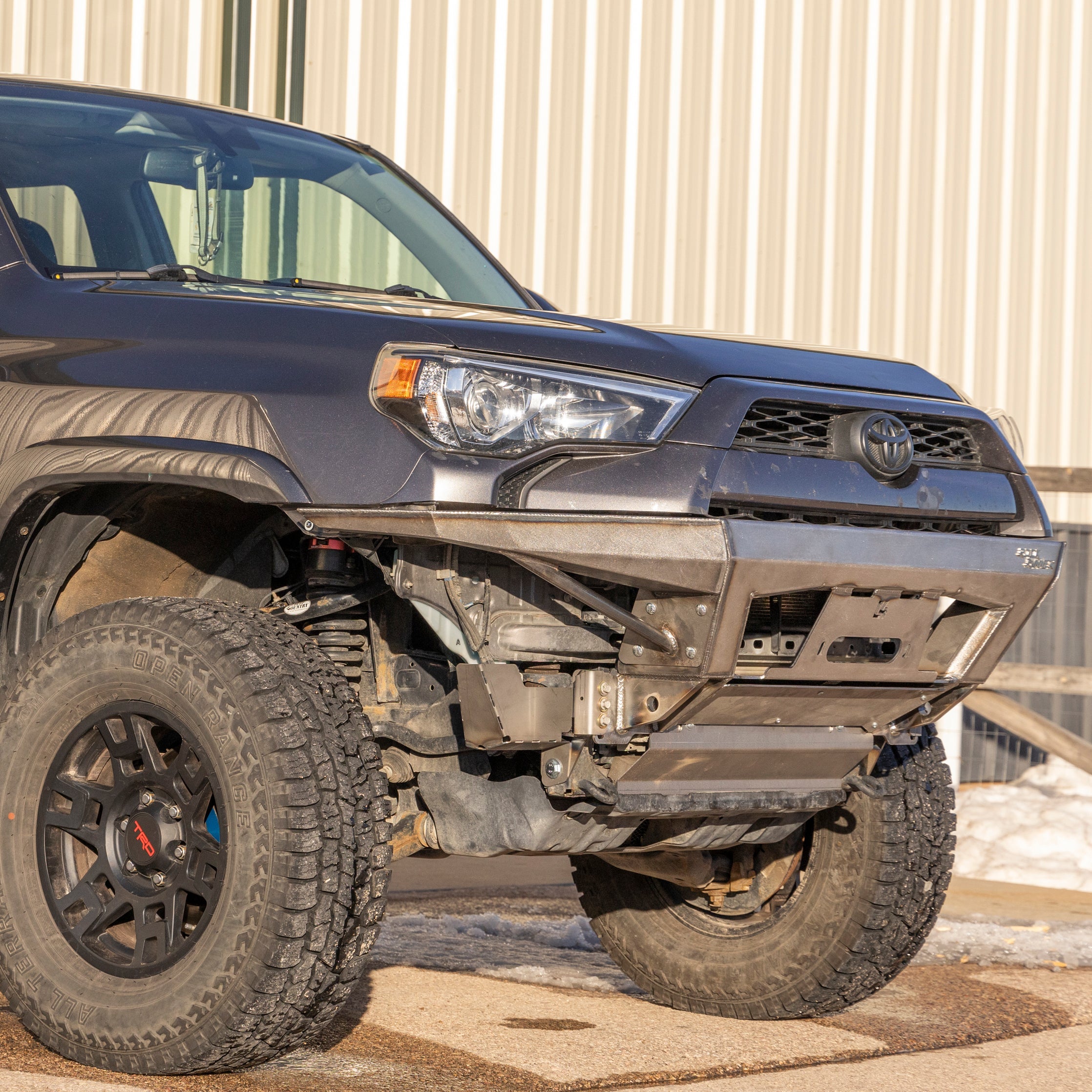 4Runner Rock Runner Front Bumper for 5th Gen models (2010+) enhances off-road capability and protection.