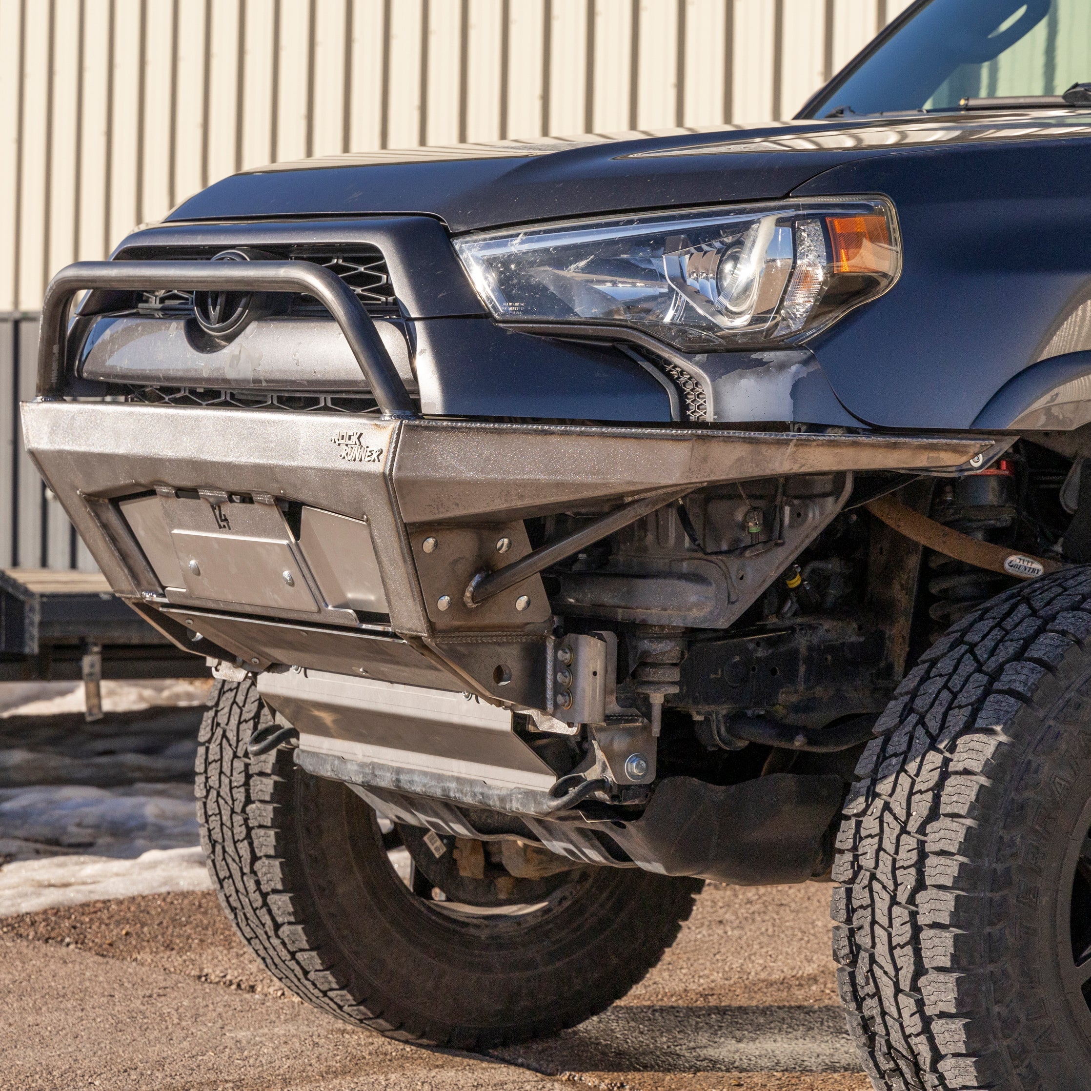 4Runner Rock Runner front bumper for 5th Gen models 2010 and newer, designed for off-road durability and style.