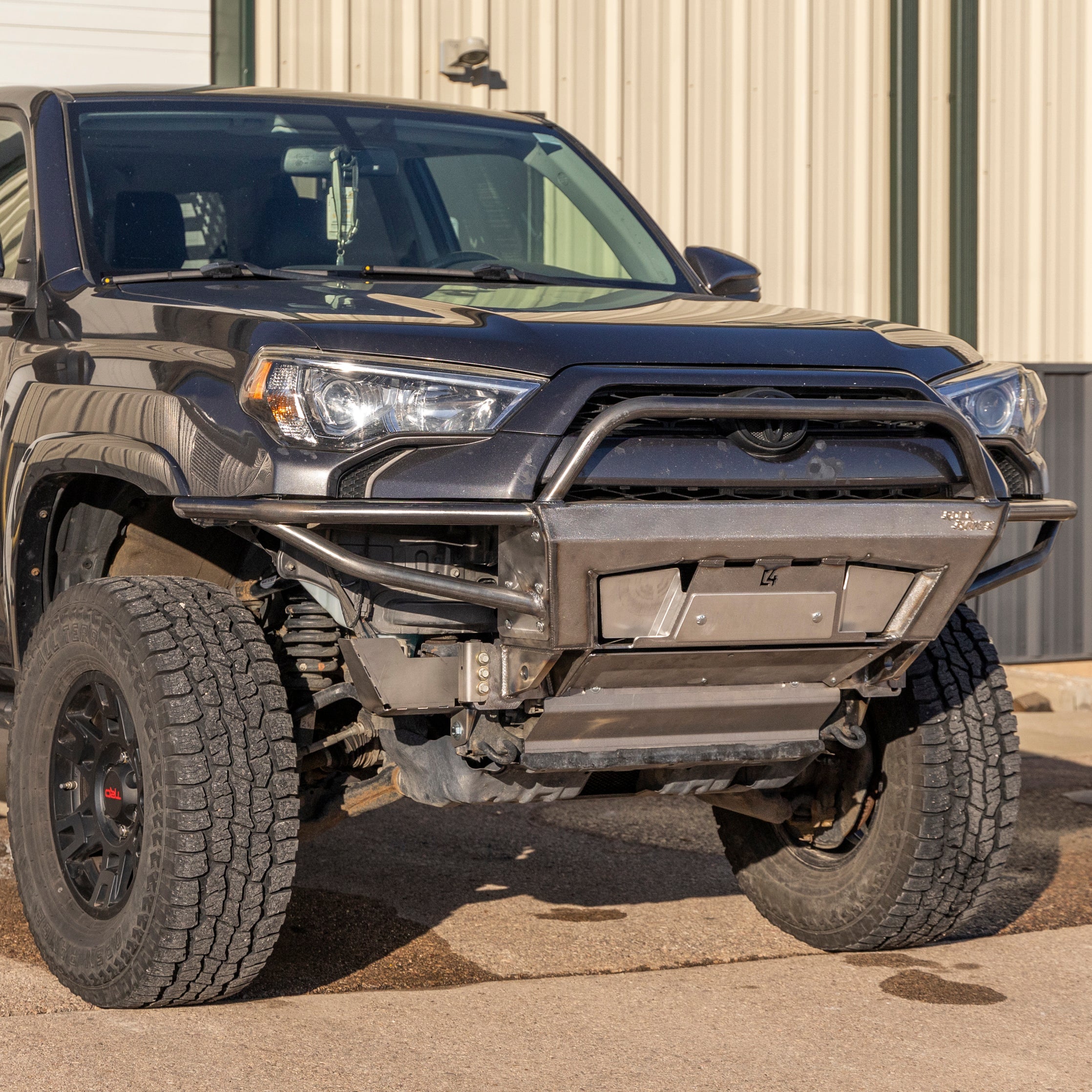 4Runner Rock Runner front bumper for 5th Gen models with 1-inch body lift, designed for enhanced off-road performance.