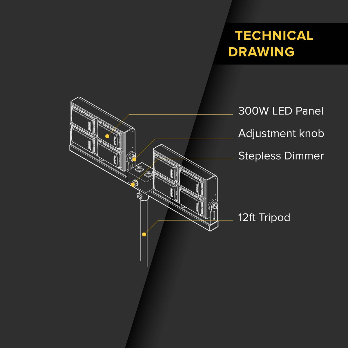 SeeDevil 600 Watt Flood Light Kit