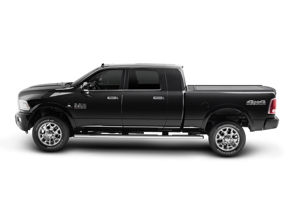 RetraxOne MX Retractable Tonneau Cover Matte One Piece Polycarbonate Finish 2009-2018 (2019-2024 Classic) Ram 5' 7 inch Bed with RamBox without Stake Pockets