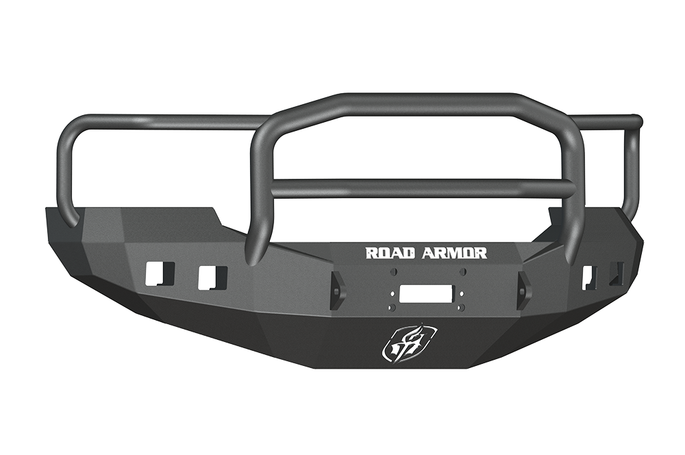 Stealth Front Winch Bumper Lonestar Guard - Texture Black 2005-2007 Ford F-250 F-350 Excursion