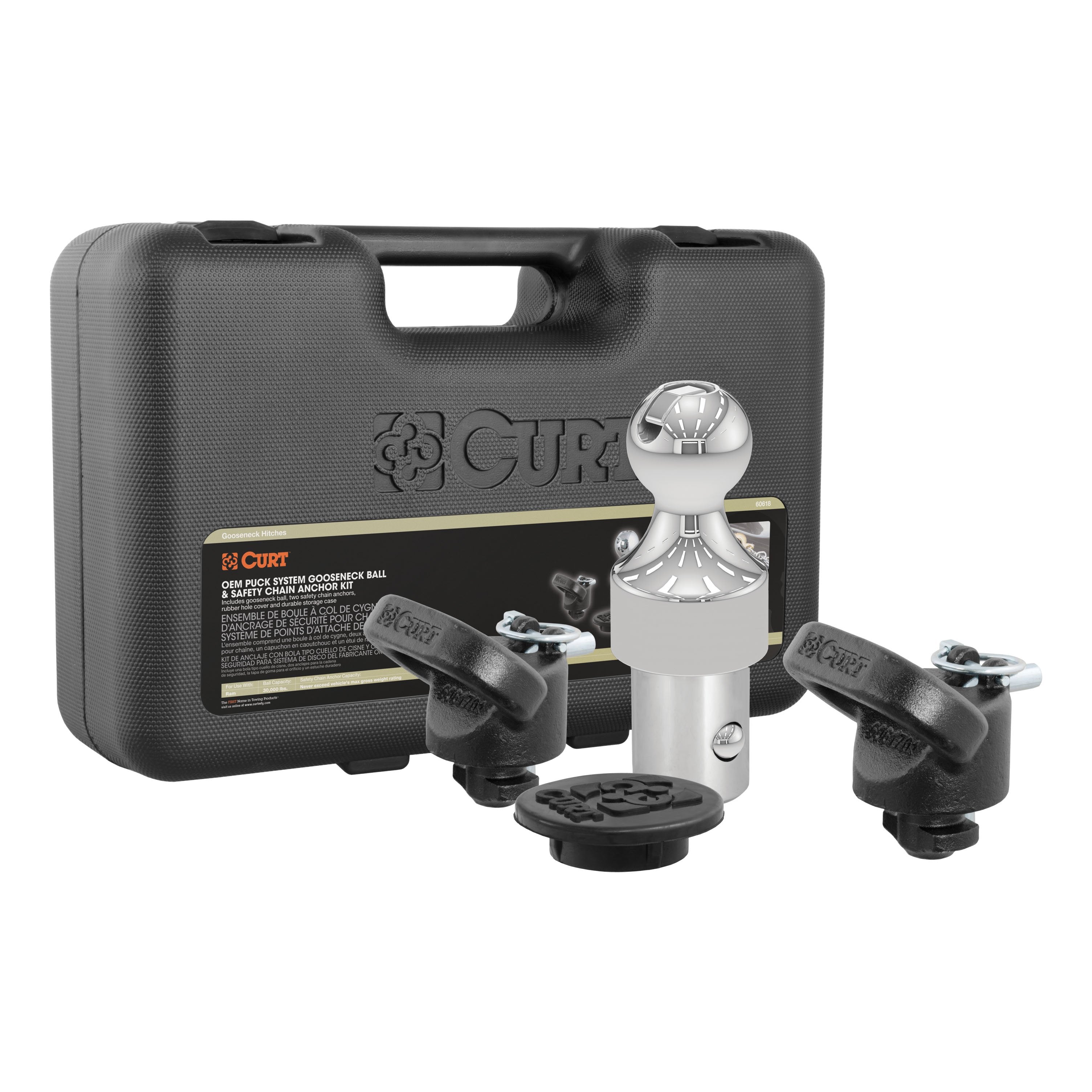 CURT OEM Puck System Gooseneck Hitch, Fits Select Ram Trucks, 38,000 lbs. GTW, 2-5/16-Inch Ball, Pucks Required Model 60638
