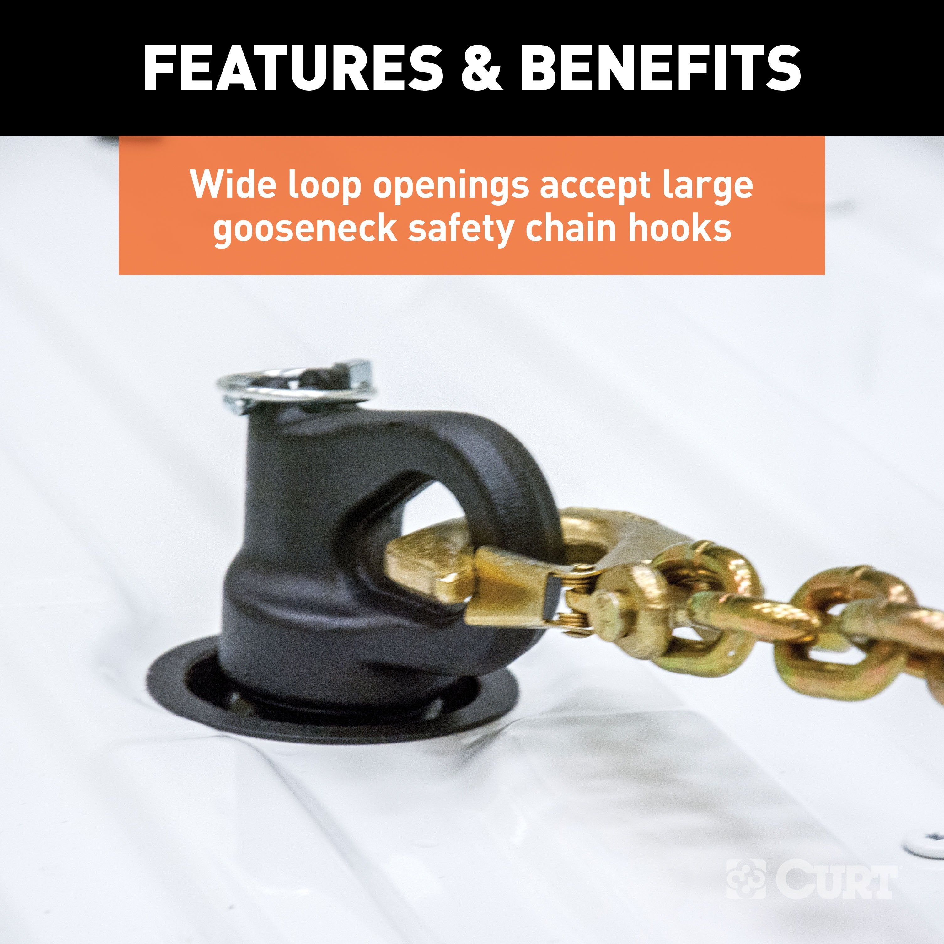 CURT Puck System Gooseneck Hitch, Fits Select Chevy, Ford, GMC, Nissan Trucks, 38,000 lbs. GTW, 2-5/16-Inch Ball, Pucks Required Model 60639