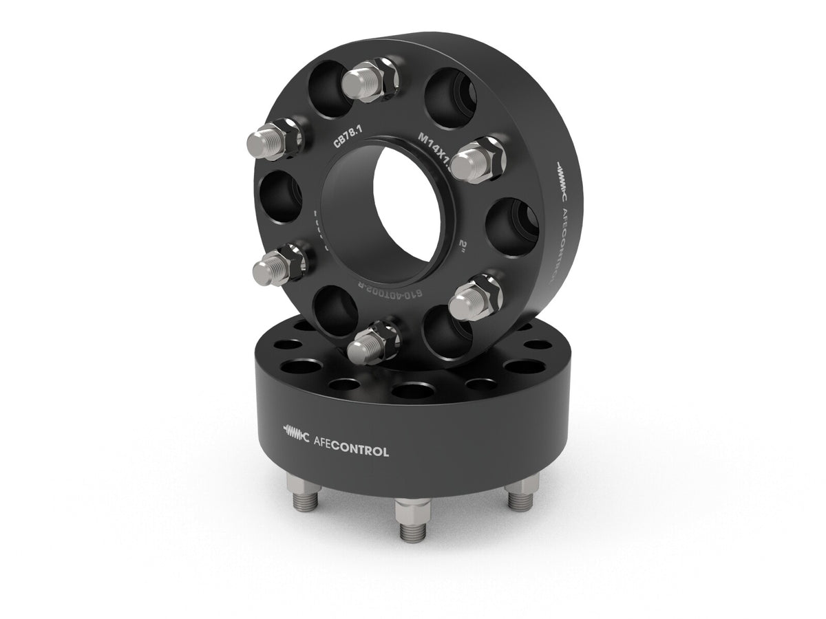 aFe Control Forged Aluminum Wheel Spacers Chevrolet 1500 19-26 6x5.5mm, Cb 78.1mm, 2 Inch Thickness aFe Power