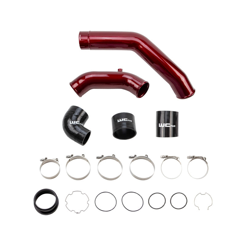 Wehrli 17-25 Ford 6.7L Powerstroke 6.7L High Flow Intercooler Pipe Kit - WCFab Red