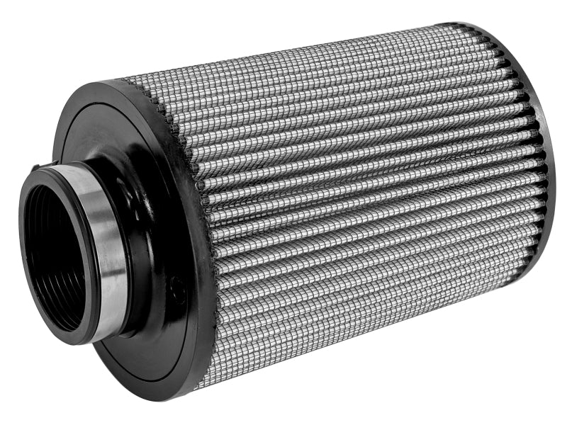 Afe Magnum FORCE intake replacement air filter with inverted design, featuring a cylindrical shape and mesh filter material.