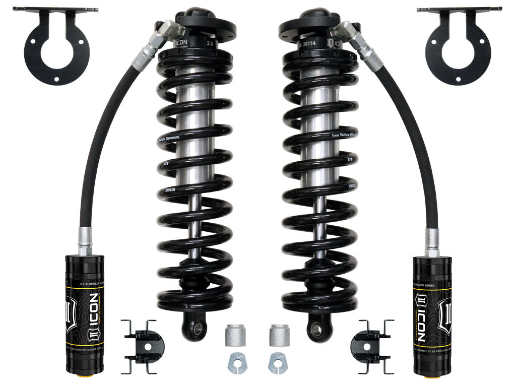 2005-2023 Ford F-250/F-350 Super Duty 4WD 2.5-3 Inch Lift V.S. 2.5 Series Coilover Conversion Kit Remote Reservoir W/ Caster Cams Icon Vehicle Dynamics