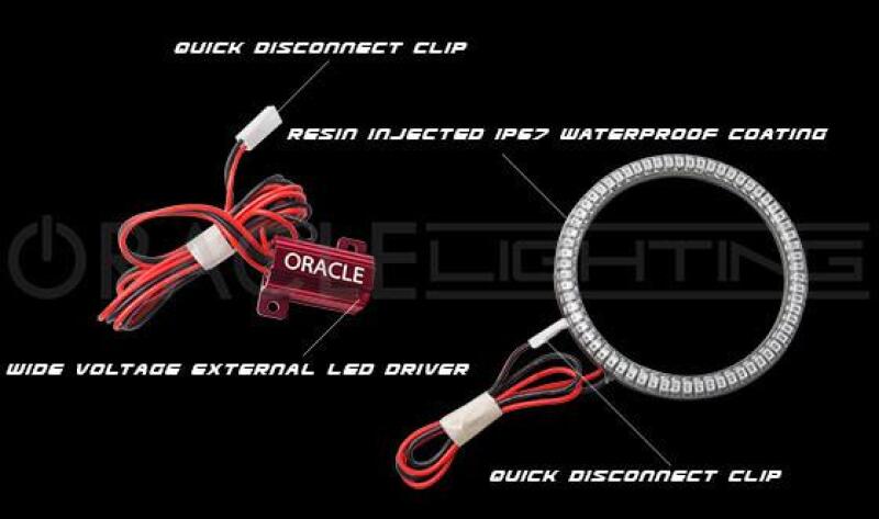 Oracle Pontiac GTO 05-08 LED Waterproof Fog Halo Kit - ColorSHIFT