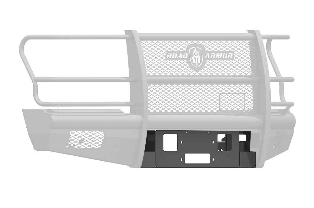 Vaquero Front Bumper Accessory Winch Plate - Texture Black 2017-2022 Ford F-250 F-350 F-450