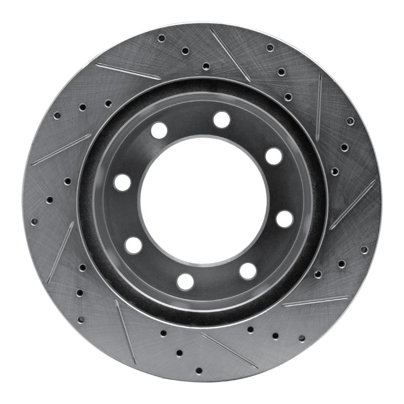 R1 99-99 Ford F-350 Super Duty 4WD Front Left Drilled & Slotted Silver Brake Rotor