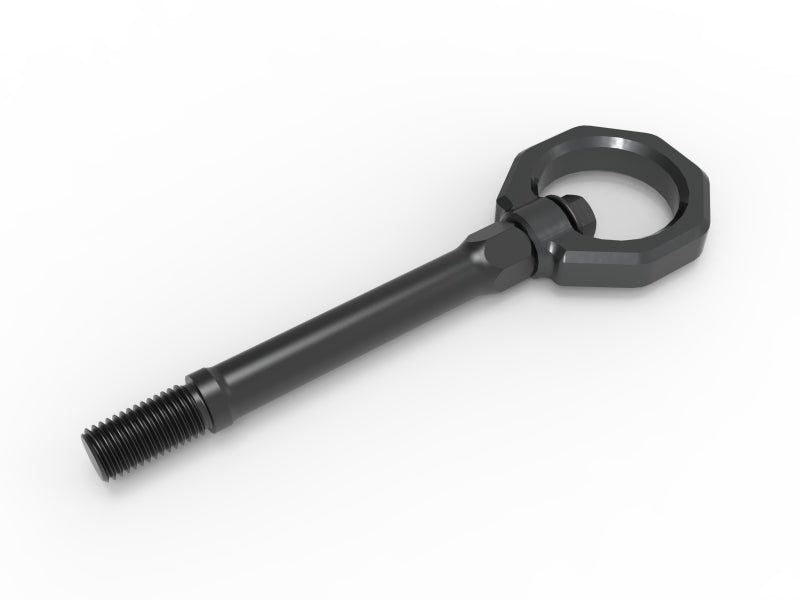 aFe CONTROL Tow Hook for Chevrolet Corvette C8 2020-2025, designed for durability and easy towing with a sleek black finish.