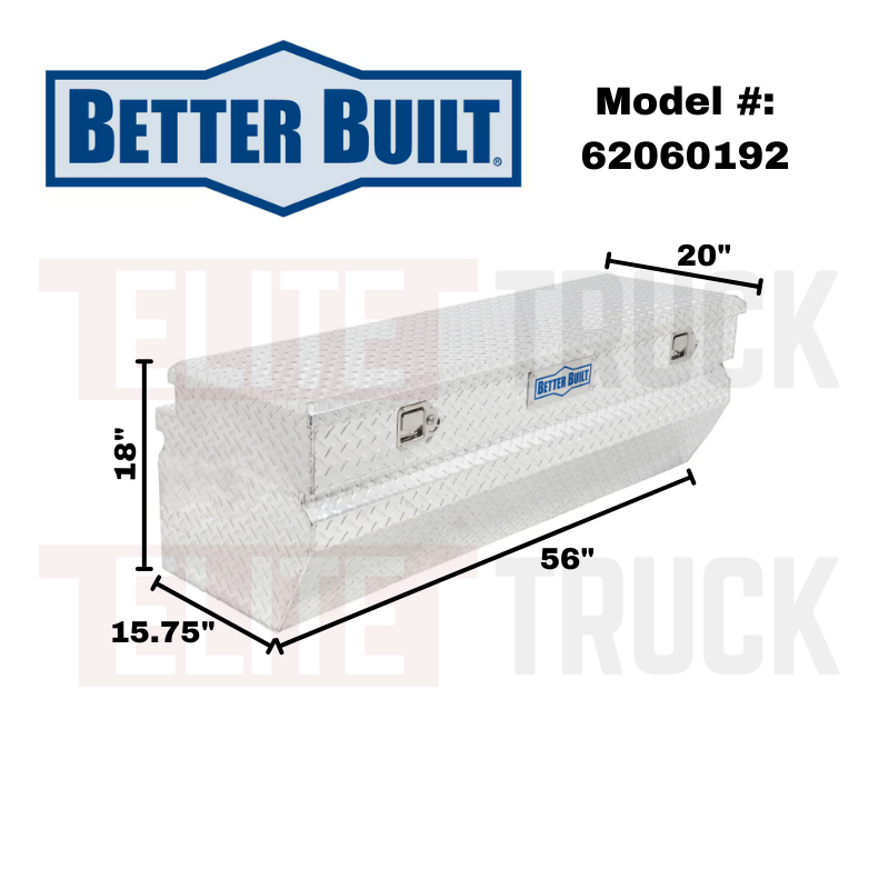 Better Built 56" Bright Aluminum Crown Series Chest Tool Box Model 62060192