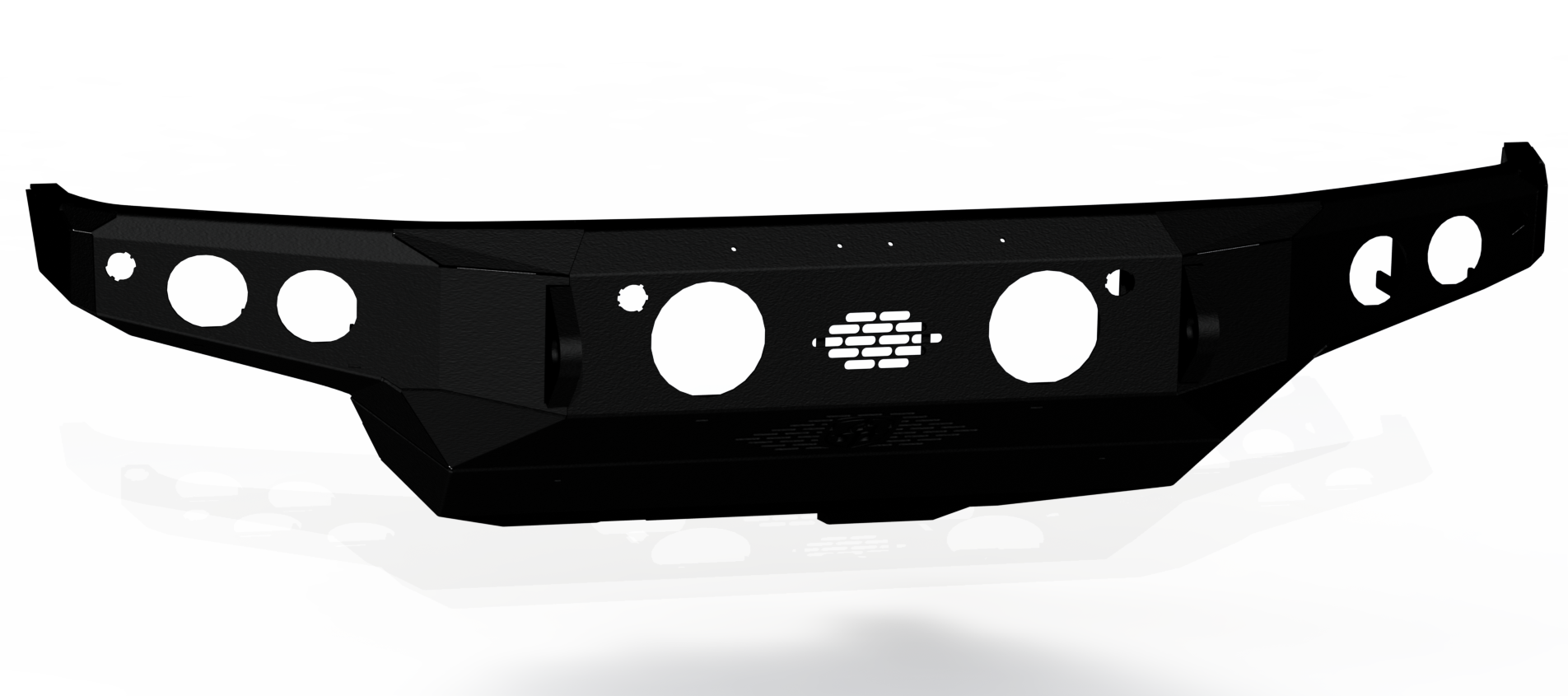 Stealth Front Mid Width Non-Winch Bumper - Texture Black 2021-2024 Ford Bronco