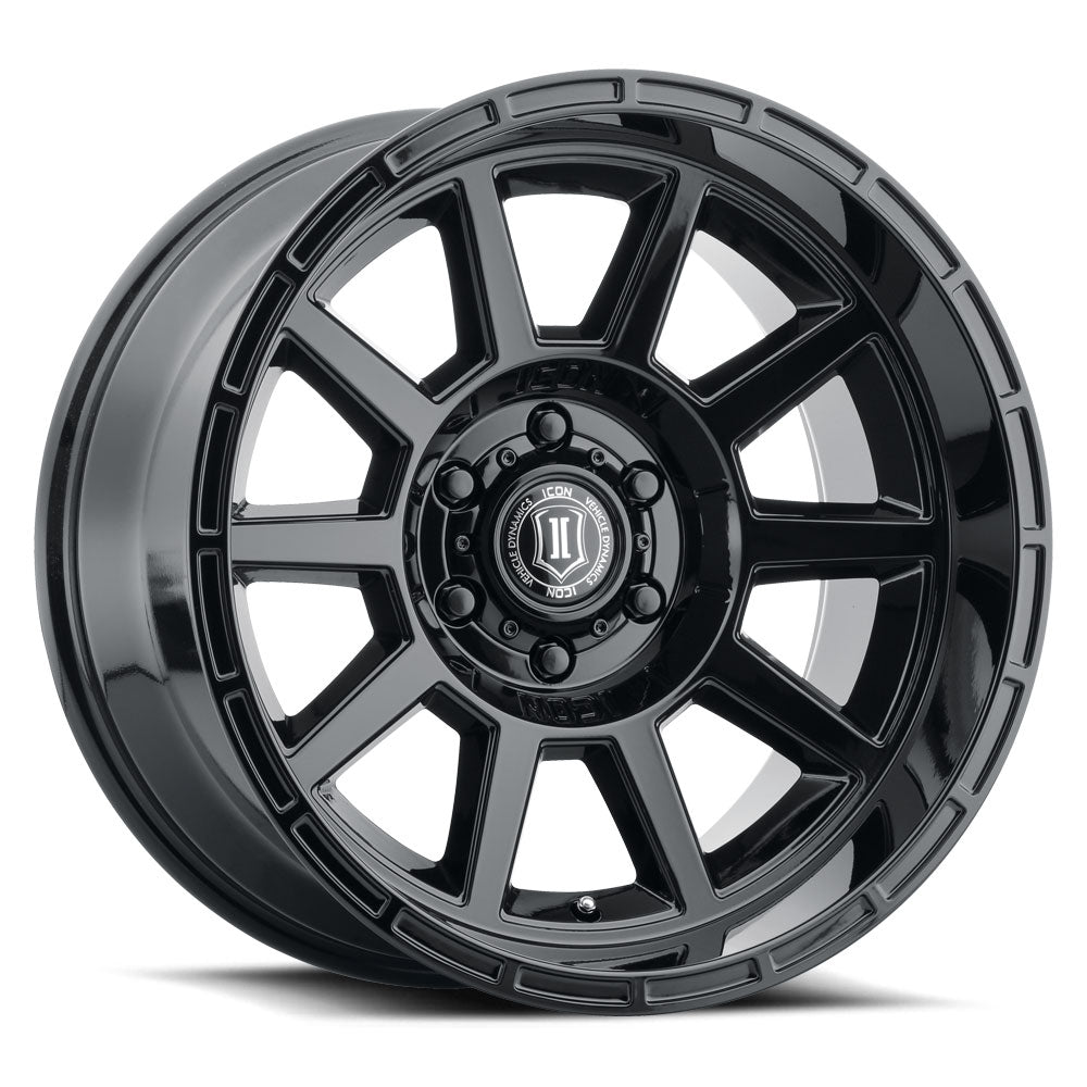 Recoil 20 X 10 / 5 X 150 -24MM Offset 4.5 Inch Back Space Gloss Black, ICON Alloys