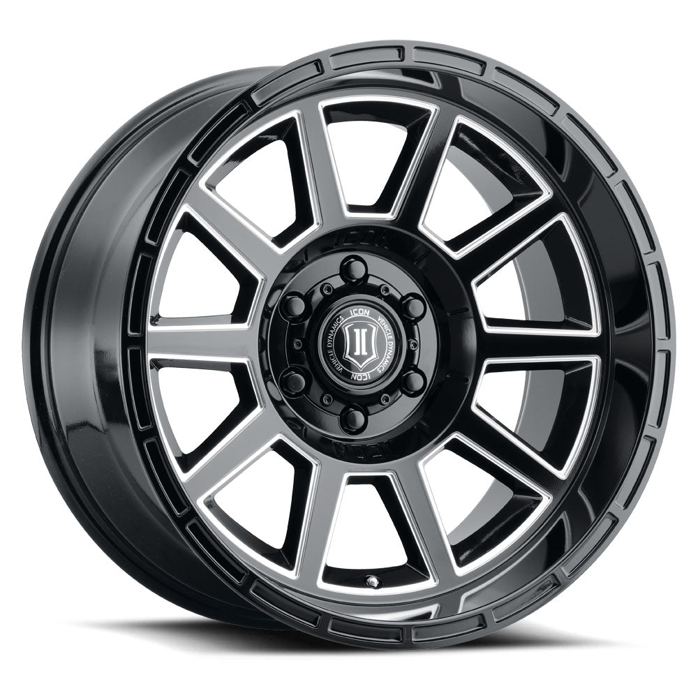 Recoil 20 X 10 / 6 X 135 / -24 MM / 4.5 Inch Back Space Gloss Black W/ Milled Windows, ICON Alloys