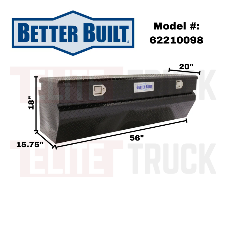 Better Built 56" Gloss Black Aluminum Chest Tool Box Model 62210098