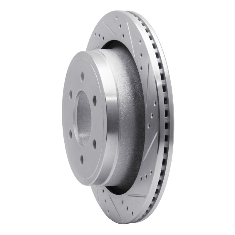 R1 12-20 Ford F-150 4WD Rear Right Drilled & Slotted Silver Brake Rotor