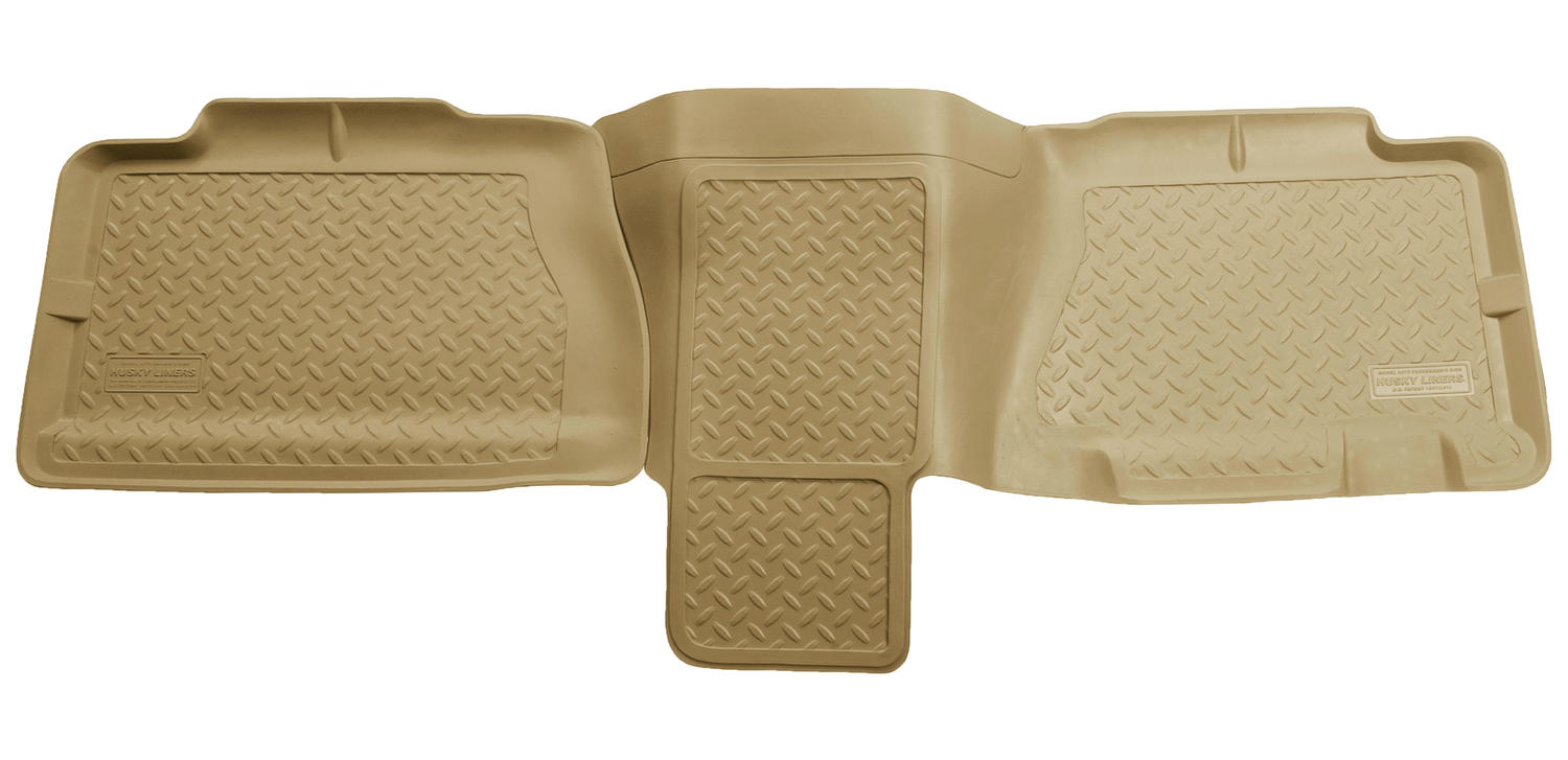 Classic Style 2nd Seat Floor Liner For 2000-2006 Suburban 1500/2500, Yukon XL 1500/XL 2500, Silverado/Sierra 1500 HD/2500 HD/3500 Tan Husky Liners