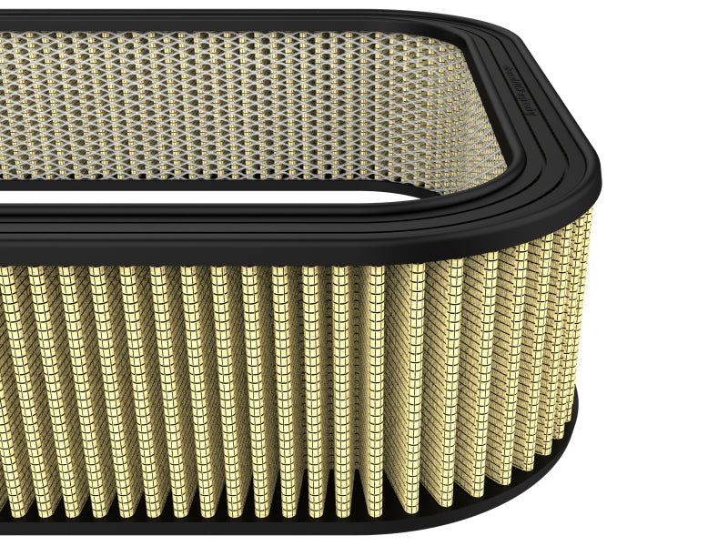Custom air filter featuring expanded metal, measuring 20-1/4 inches long, 16-3/8 inches wide, and 5-1/4 inches high.