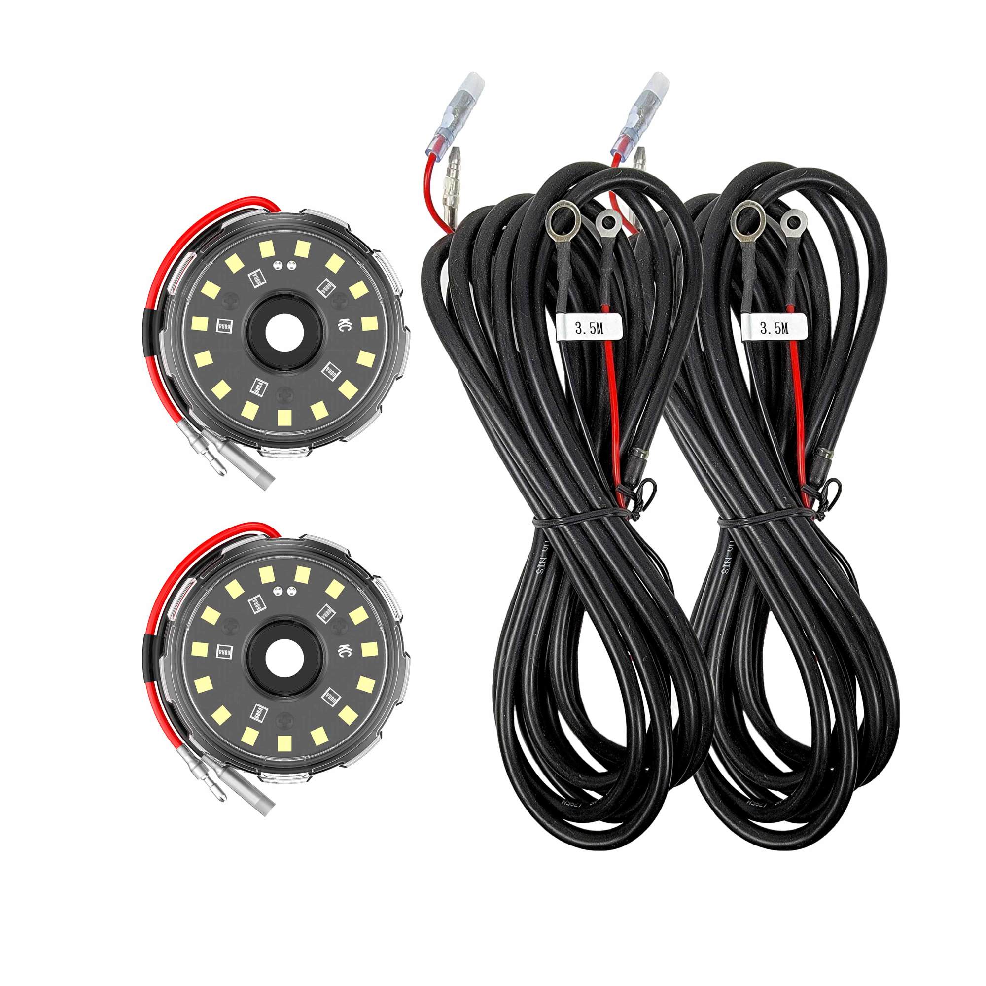 KC Two- Light Add-On Cyclone V2 Kit Clear 3.5 Meters Long KC HiLiTES