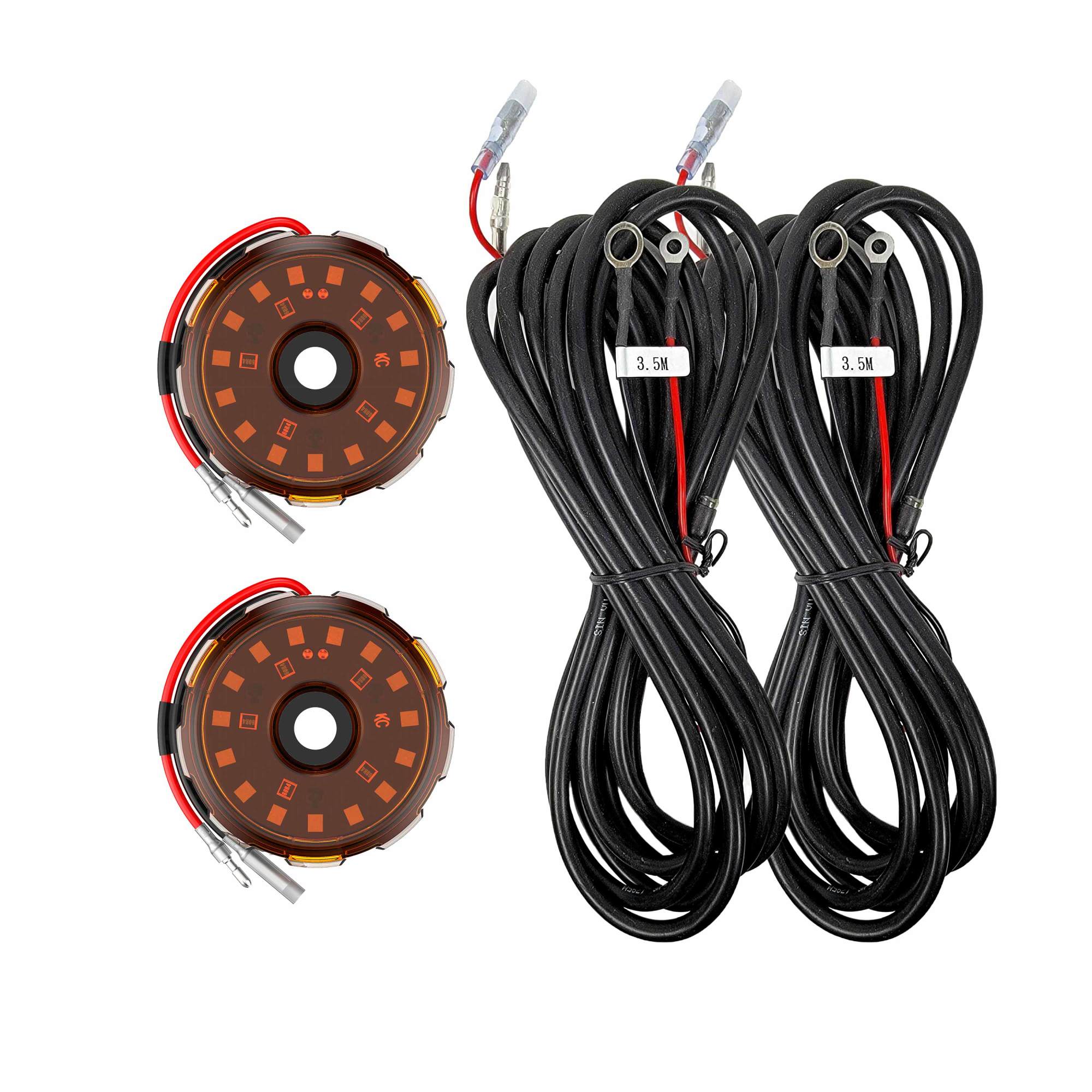 KC Two- Light Add-On Cyclone V2 Kit Amber 3.5 Meters Long KC HiLiTES
