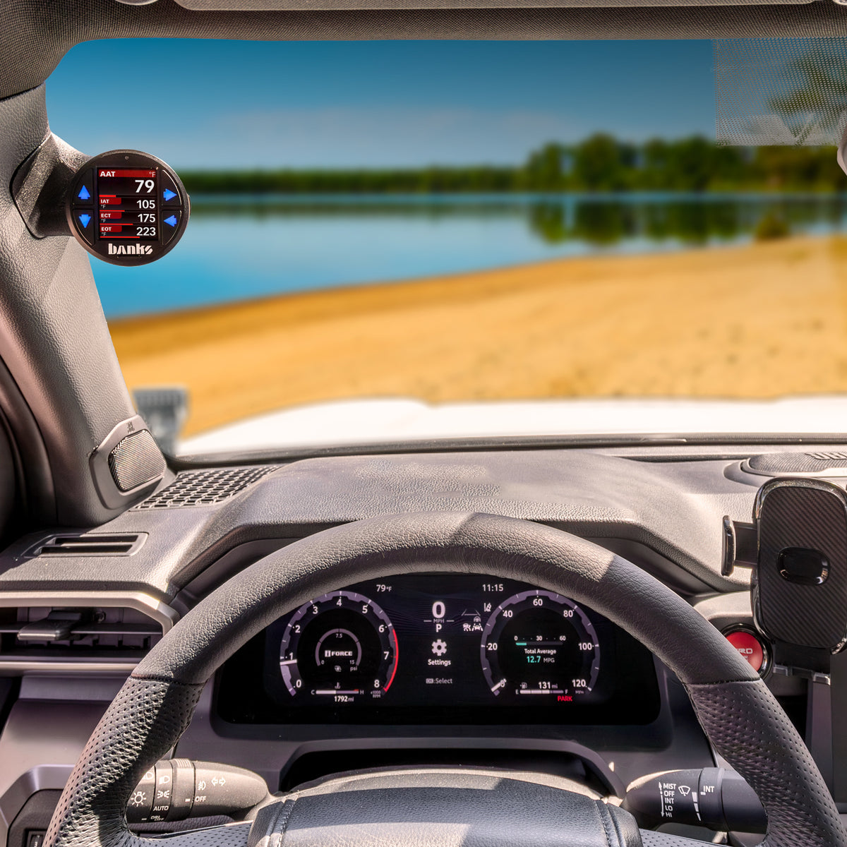 iDash Stealth Pod Mount for 24-26 Toyota Tacoma Single Pod Banks Power
