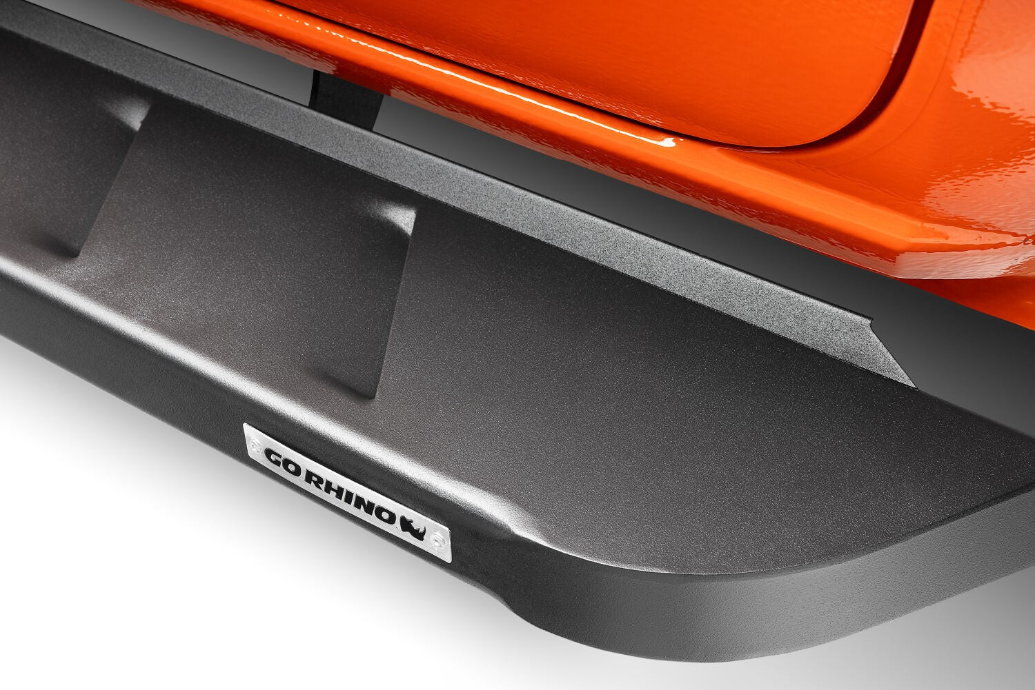 RB10 Running Boards With Mounting Brackets Textured Black 2015-2018 Silverado/Sierra 2500 HD/3500 HD Go Rhino