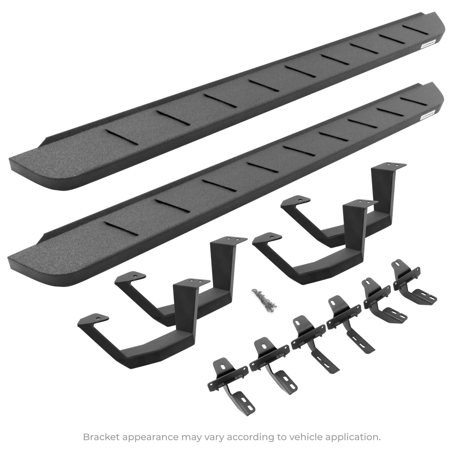 RB10 Running Boards with Mounting Brackets, 2 Pairs Drop Steps Kit Protective Bedliner coating 2024-2026 Toyota Tacoma Go Rhino