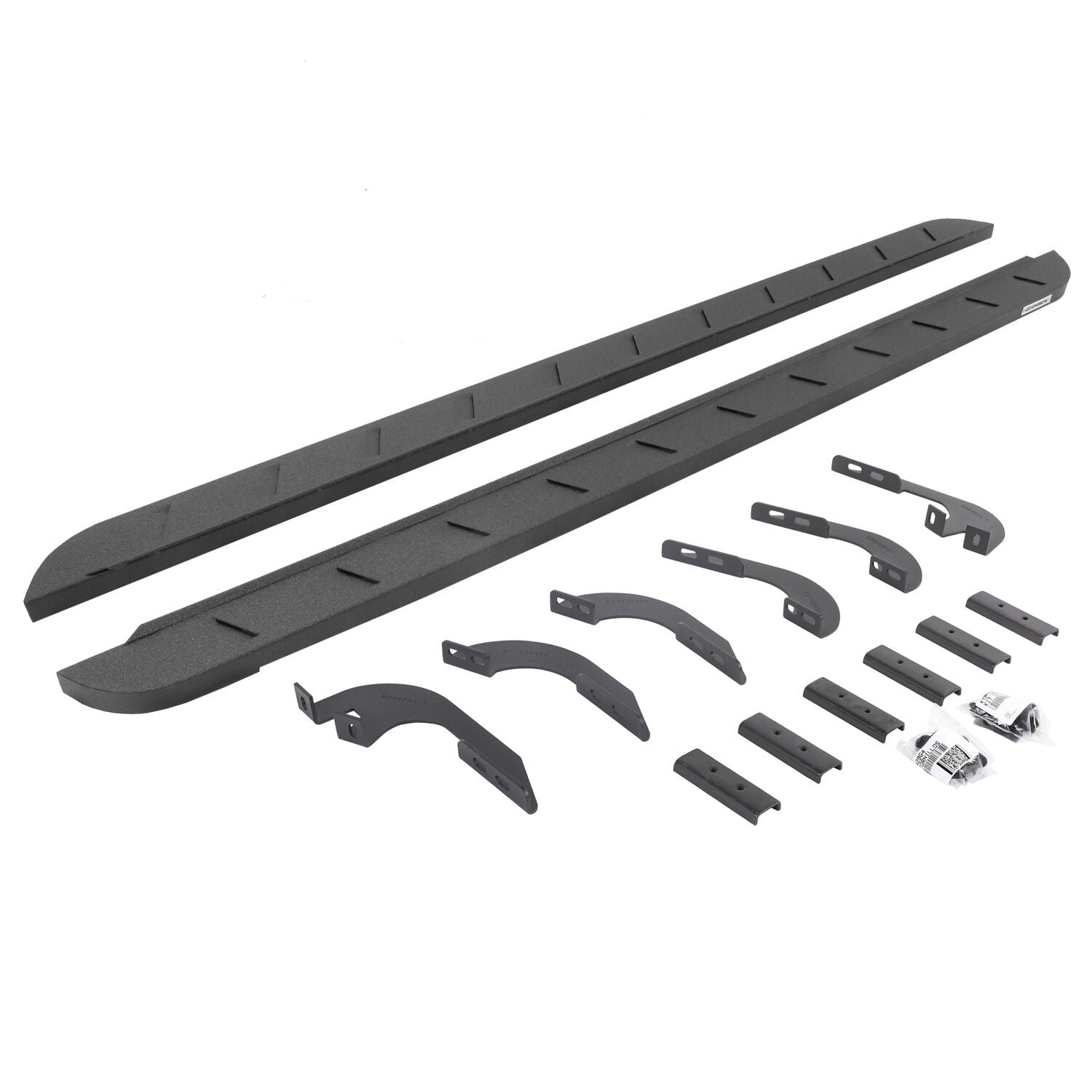 RB10 Slim Line Running Boards with Mounting Brackets Kit Protective Bedliner coating 2024-2026 Toyota Tacoma Go Rhino