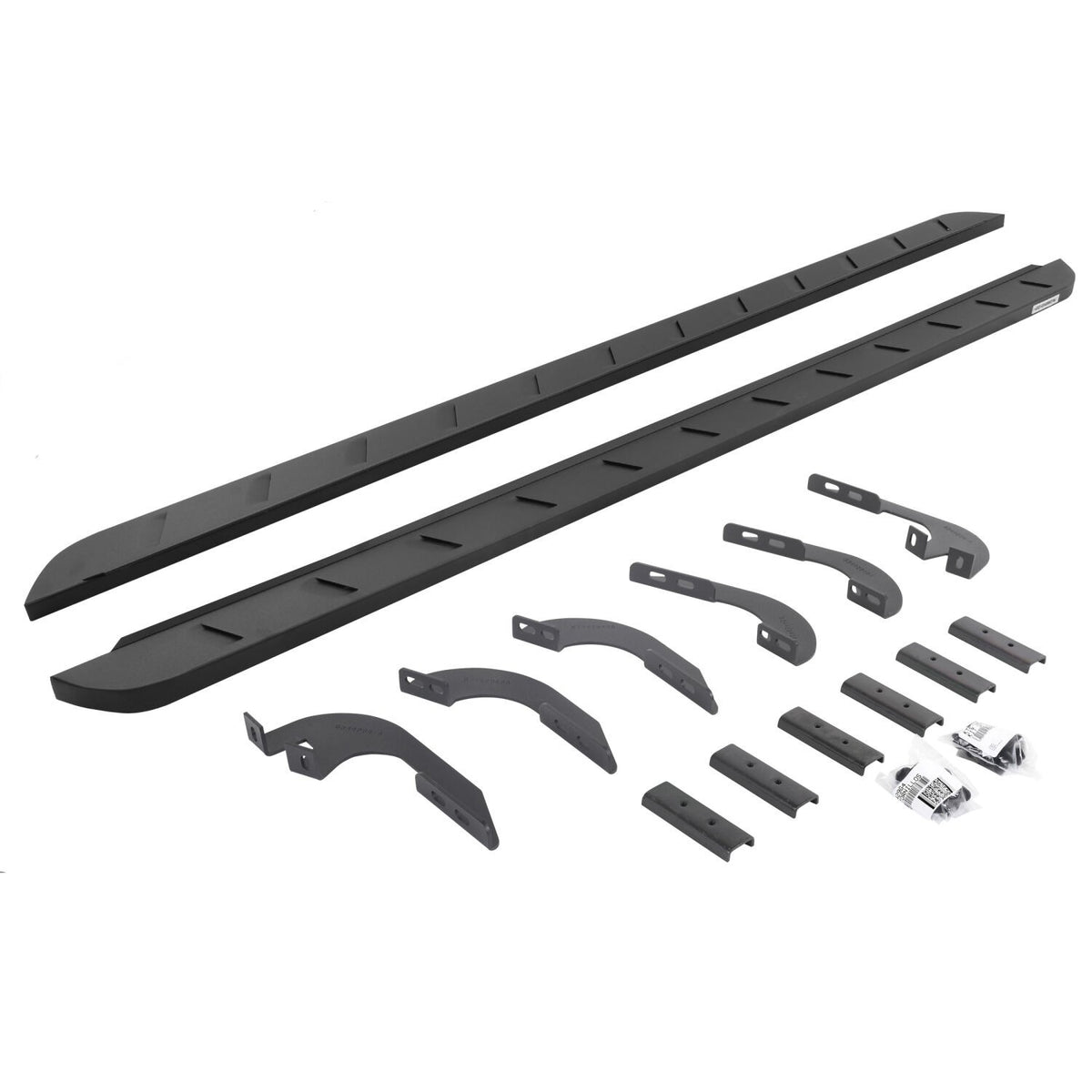 RB10SlimLine Running Boards W/Mounting Brackets Kit Texured Black For 2024-2026 Lexus GX550 2024-2026 Toyota Land Cruiser Go Rhino