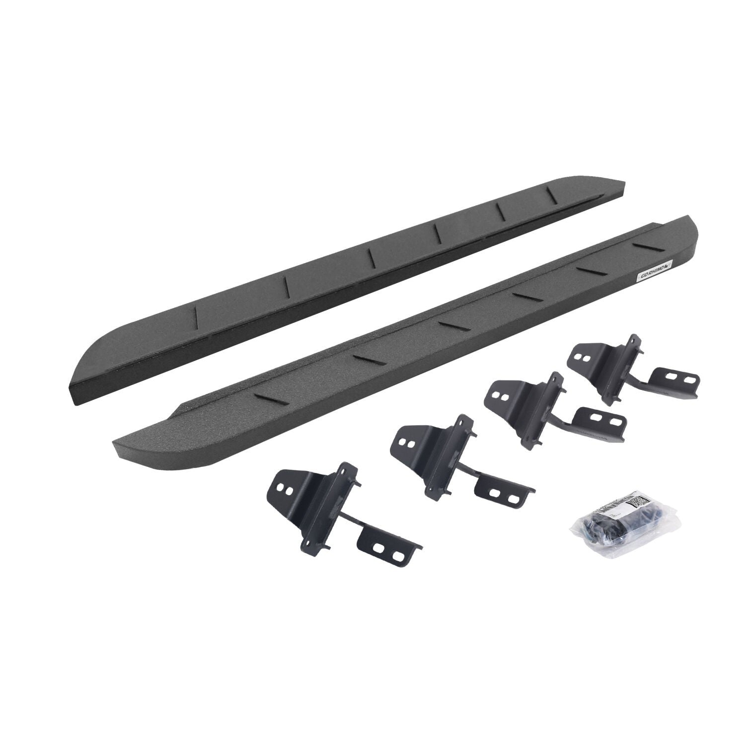RB10 Slim Line Running Boards With Mounting Brackets Protective Bedliner Coating For 2007-2018 Jeep Wrangler JK Go Rhino