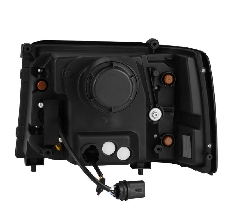 AlphaRex NOVA-Series LED projector headlight for 92-96 Ford F-Series and Bronco, featuring active light and daytime running lights.