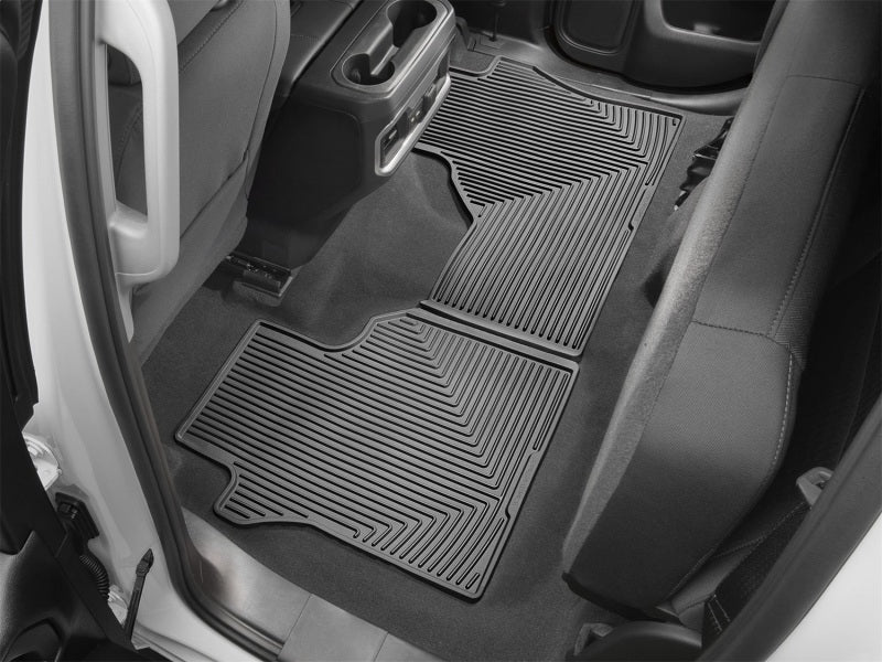 WeatherTech 2019+ Chevrolet Silverado 1500 Rear Rubber Mats - Black