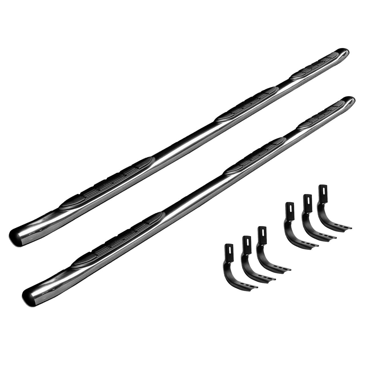 415 Side Steps With Mounting Bracket Kit Wheel to Wheel Polished Stainless Steel For 2010-201 Dodge Ram 2500/3500 Go Rhino