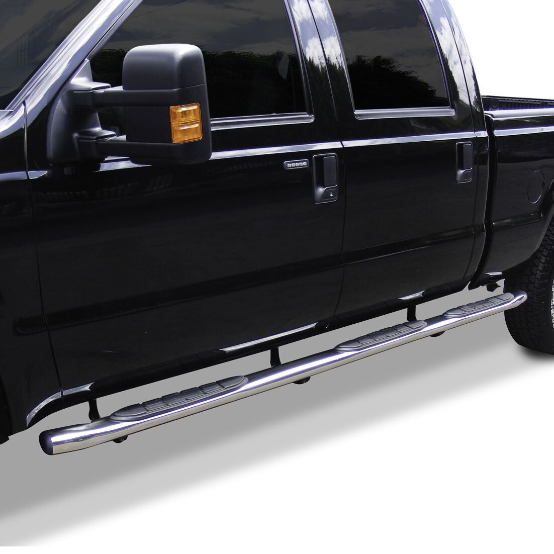 415 Side Steps With Mounting Bracket Kit Wheel to Wheel Polished Stainless Steel For 2010-201 Dodge Ram 2500/3500 Go Rhino