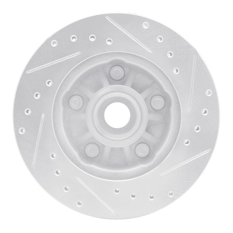 R1 98-02 Ford Ranger (USA/Canada) Front Left Drilled & Slotted Silver Brake Rotor