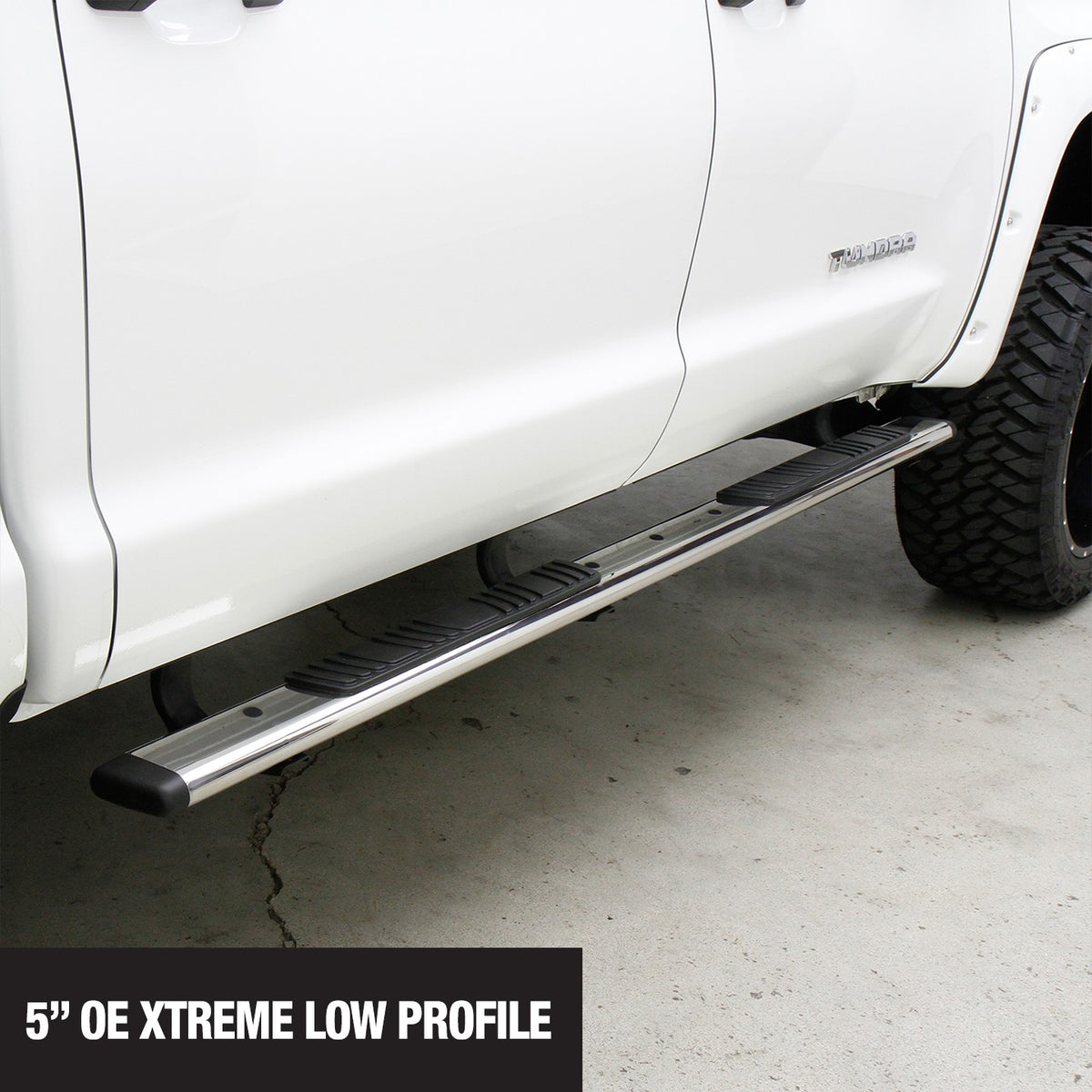 5 Inch OE Xtreme Low Profile SideSteps Boards Only Polished Stainless Steel 1999-2026 Ford F-250/F-350 Go Rhino