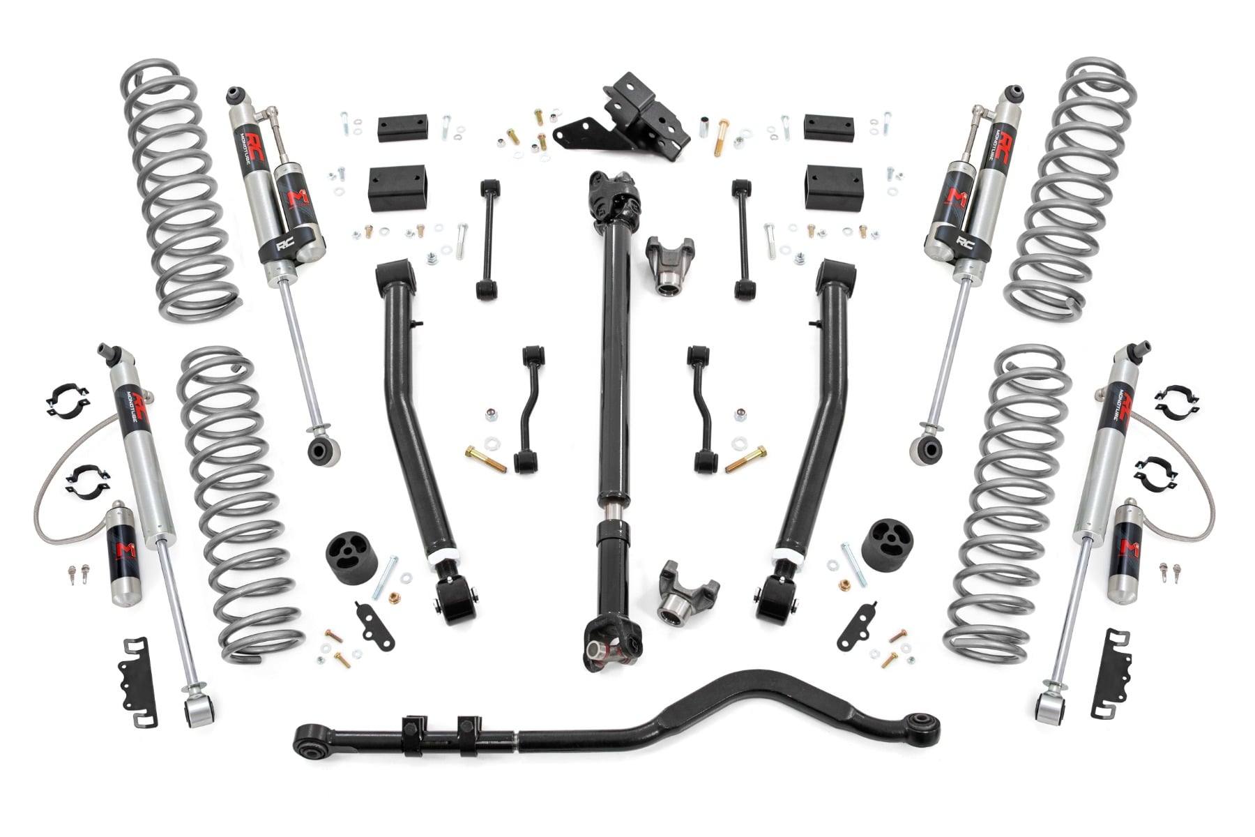 3.5 Inch Lift Kit Adj Lower FR D/S M1R Jeep Wrangler Unlimited 4WD (18-23) Rough Country