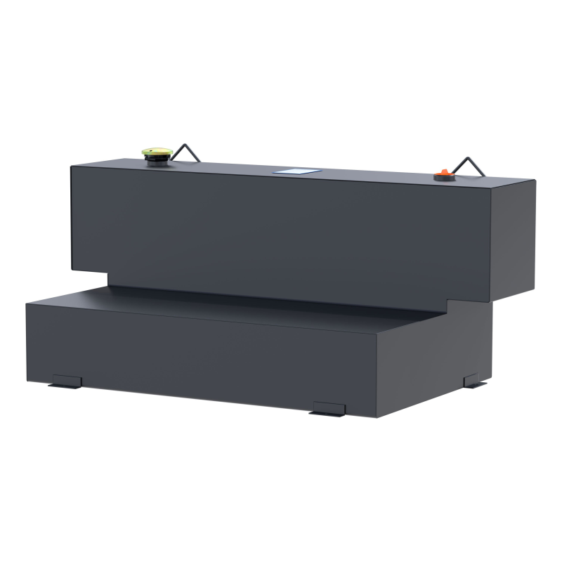 UWS Matte Black Hammerhead-Style 100-Gallon L-Shape Steel Transfer Tank Model ST-100HH-MB