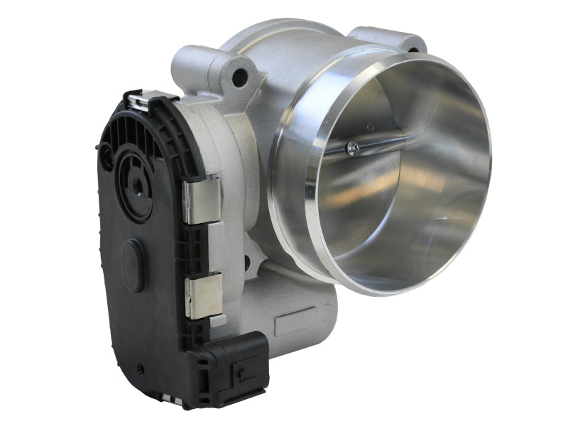 aFe POWER throttle body for Ford Mustang GT 2015-2017, designed for V8 5.0L engines, enhancing airflow and performance.