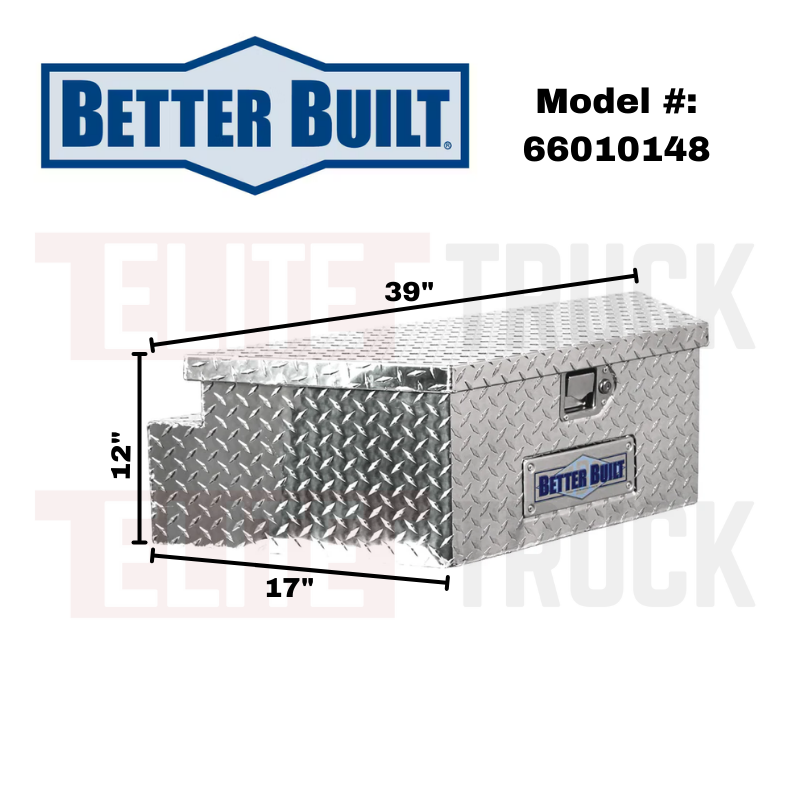 Better Built Bright Aluminum Utility Trailer Tongue Tool Box Model 66010148